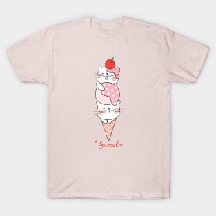 Sweet Ice Cream Cats T-Shirt